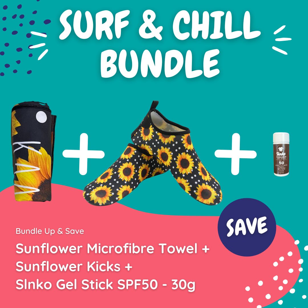 Sunflowers Surf & Chill Bundle (with Stick Sunscreen) - Kaalfööt
