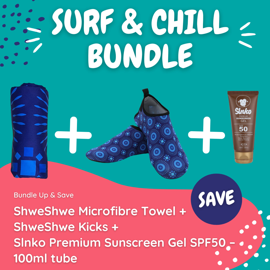 ShweShwe Surf & Chill Bundle (with Gel Tube Sunscreen) - Kaalfööt