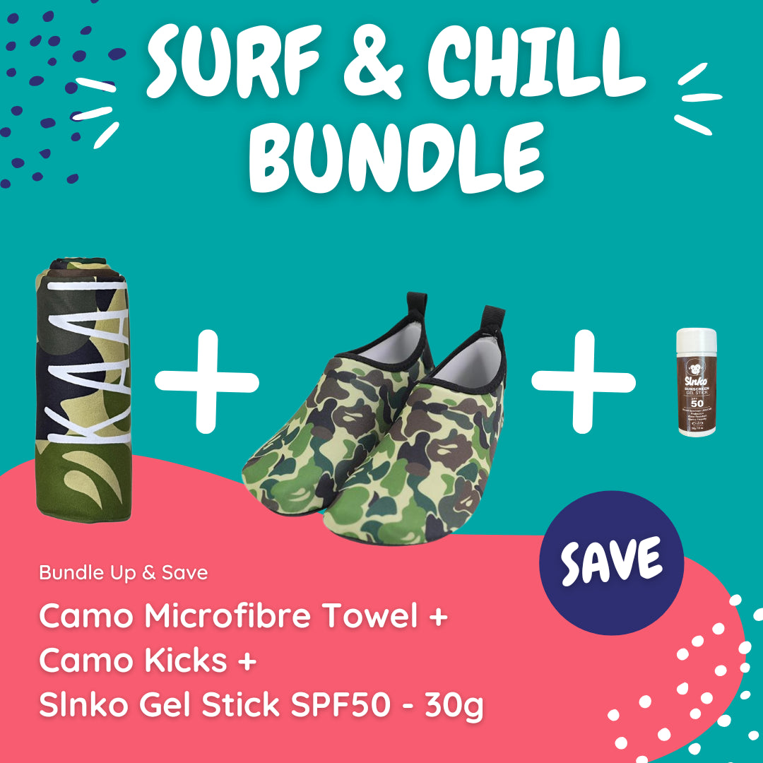 Camo Surf & Chill Bundle (with Stick Sunscreen) - Kaalfööt