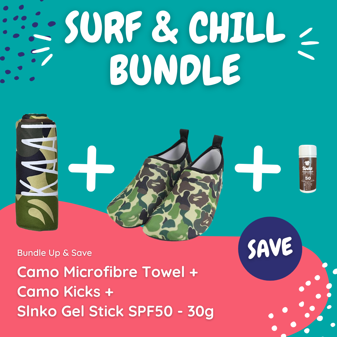 Camo Surf & Chill Bundle (with Stick Sunscreen) - Kaalfööt