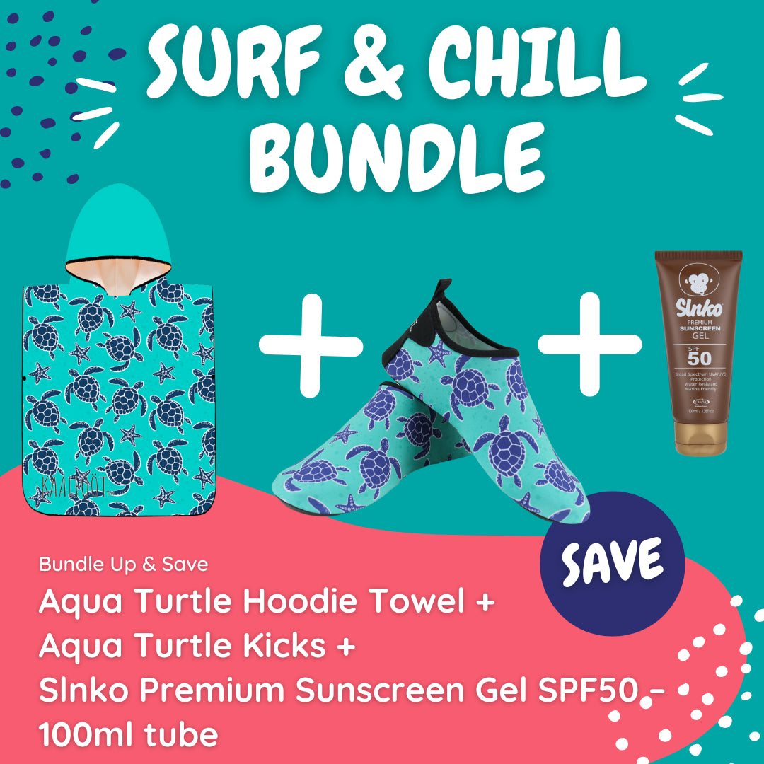 Aqua Turtle Surf & Chill Bundle (with Gel Tube Sunscreen) - Kaalfööt