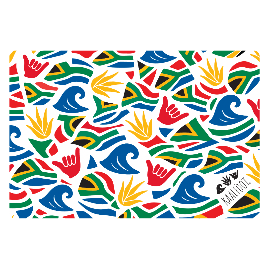 Microfibre Towel - Mzansi White Background - Kaalfööt