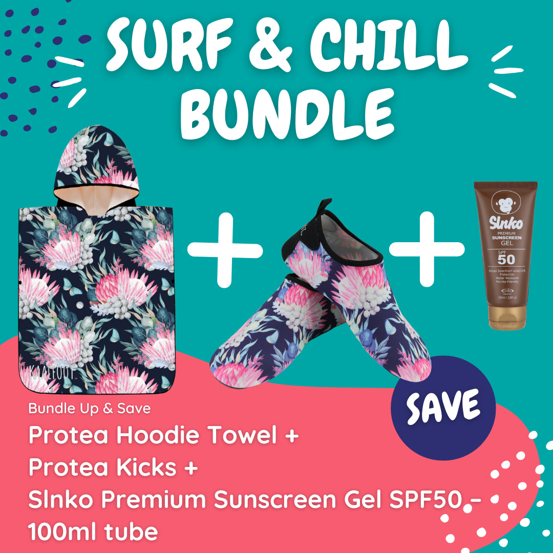 Protea Surf & Chill Bundle (with Gel Tube Sunscreen) - Kaalfööt