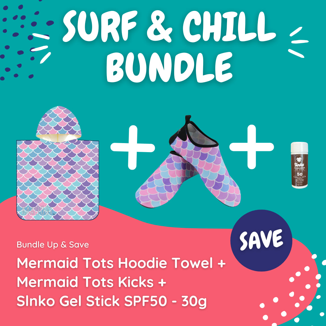 Mermaid Tots Surf & Chill Bundle (with Stick Sunscreen) - Kaalfööt