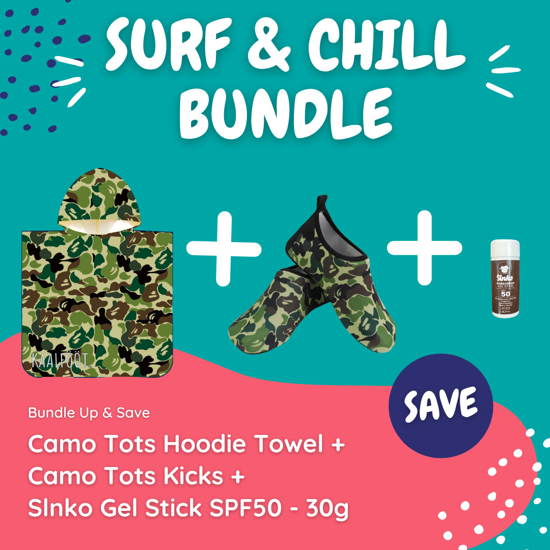 Camo Tots Surf & Chill Bundle (with Stick Sunscreen) - Kaalfööt