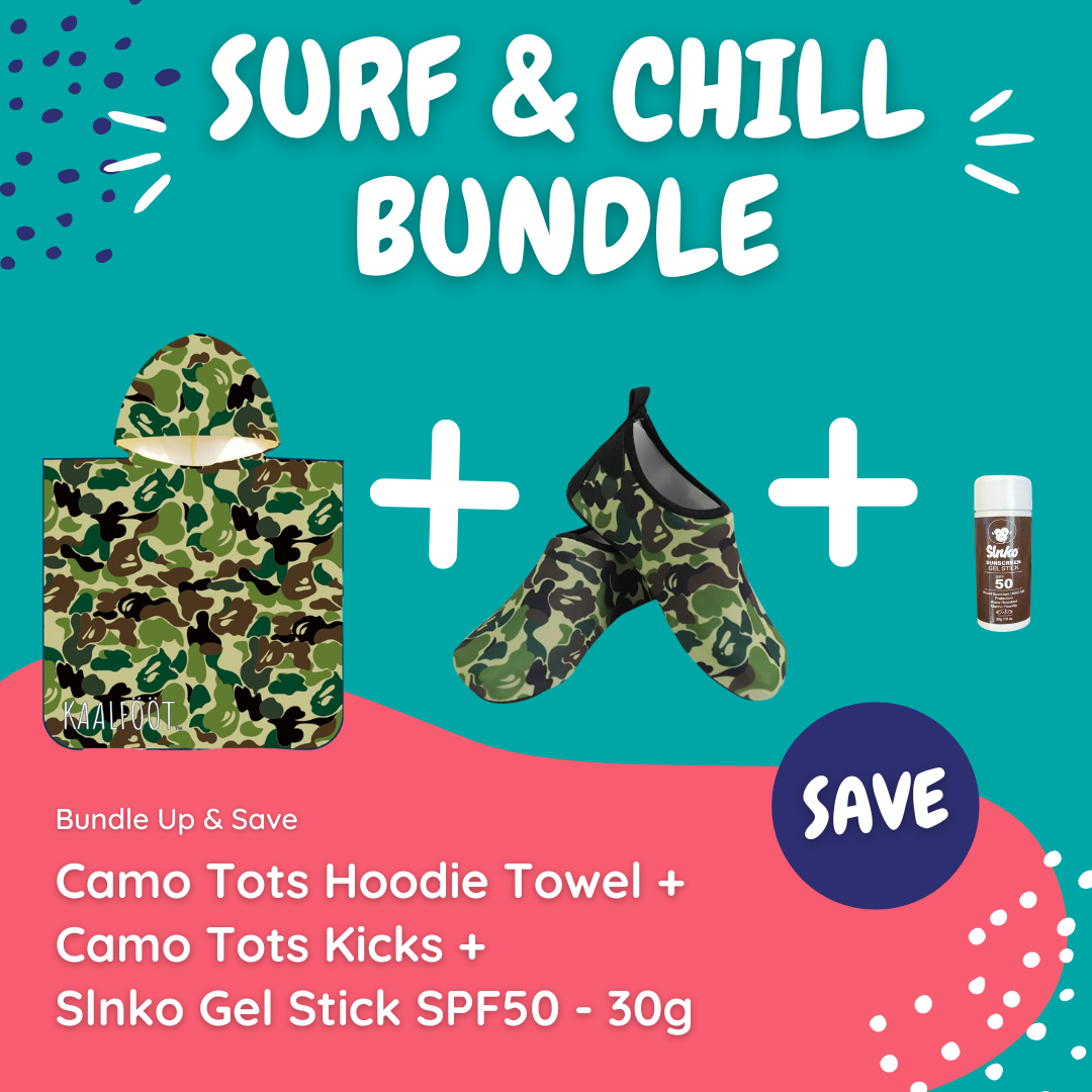 Camo Tots Surf & Chill Bundle (with Stick Sunscreen) - Kaalfööt
