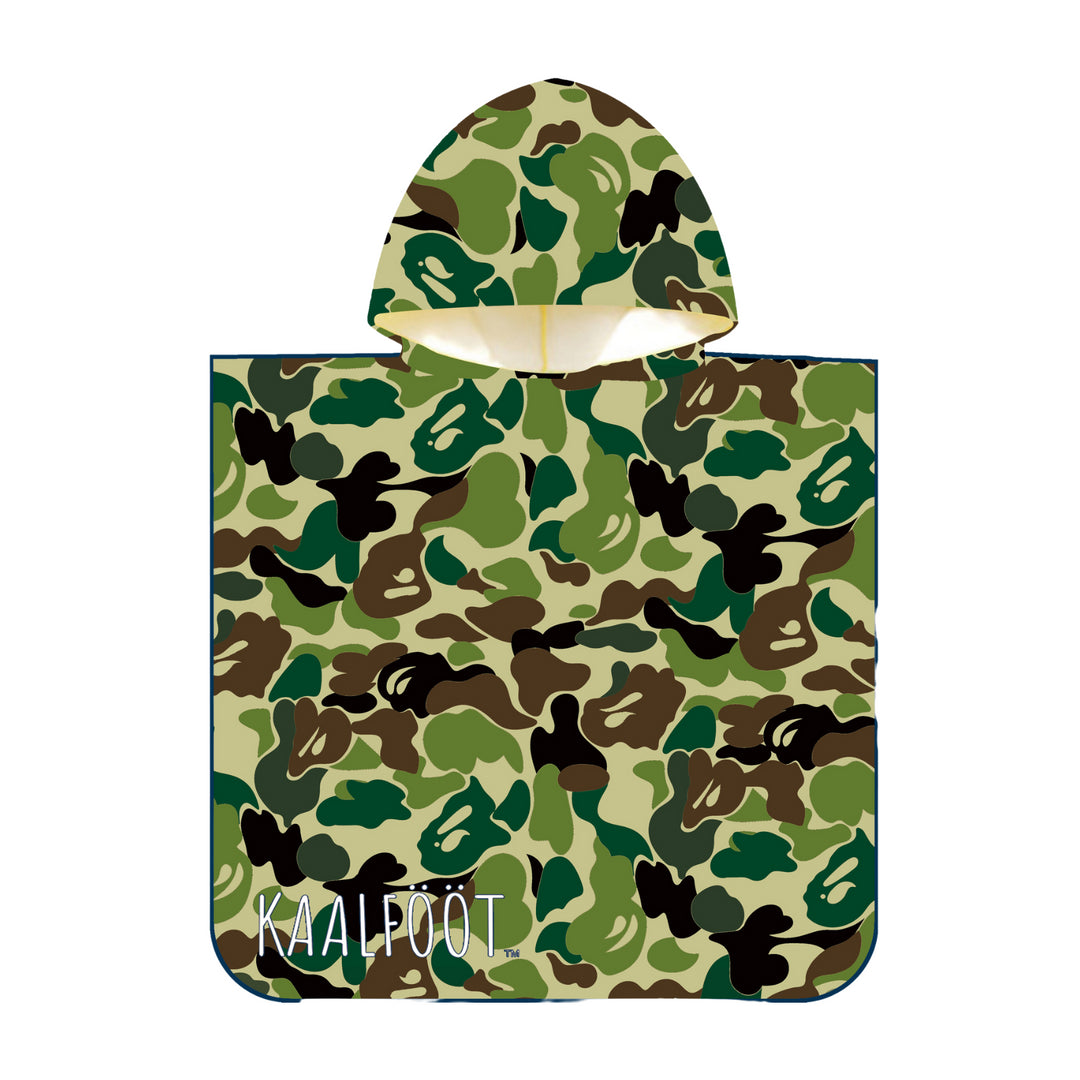 Tots Microfibre Hoodie Towel - Camo - Kaalfööt